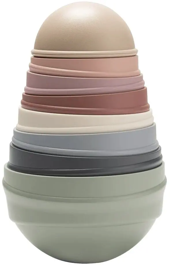 Piramida BIBS Wobbly Tower (Pastel Rainbow)