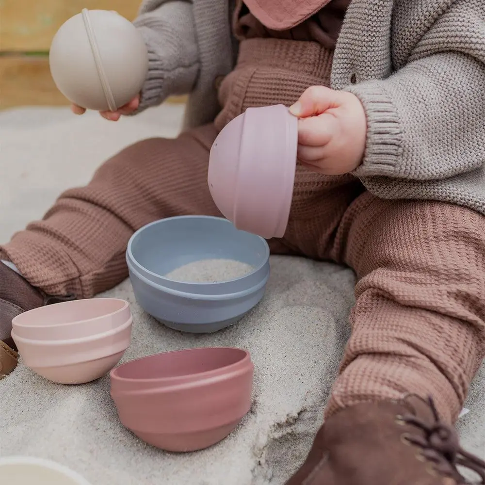 Piramida BIBS Wobbly Tower (Pastel Rainbow)