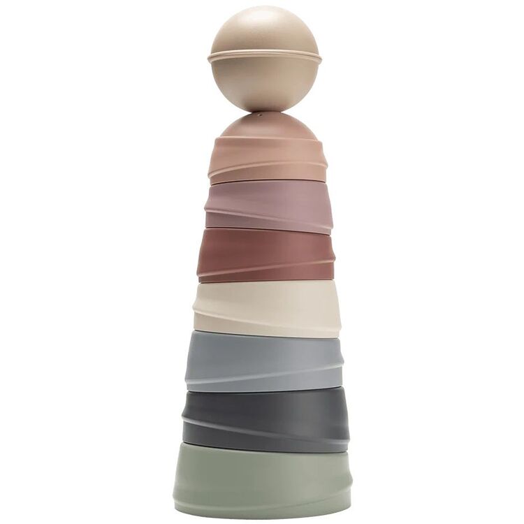 Пирамида BIBS Wobbly Tower (Pastel Rainbow)