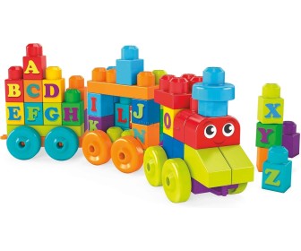 Cuburi educative Fisher-Price Mega Blocks ABC Learning Train DXH35 (Multicolor)