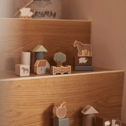 Развивающие кубики Jollein Farm 712-603-67021 (Wood) Thumb