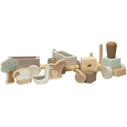 Развивающие кубики Jollein Train Farm (Wood/Grey) Thumb