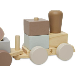 Развивающие кубики Jollein Train Farm (Wood/Grey) Thumb