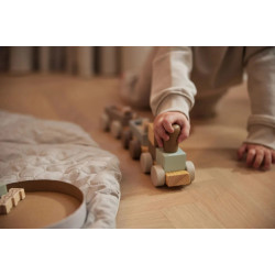 Развивающие кубики Jollein Train Farm (Wood/Grey) Thumb