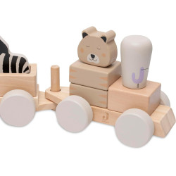 Развивающие кубики Jollein Train Jungle Jambo (Wood/Grey) Thumb