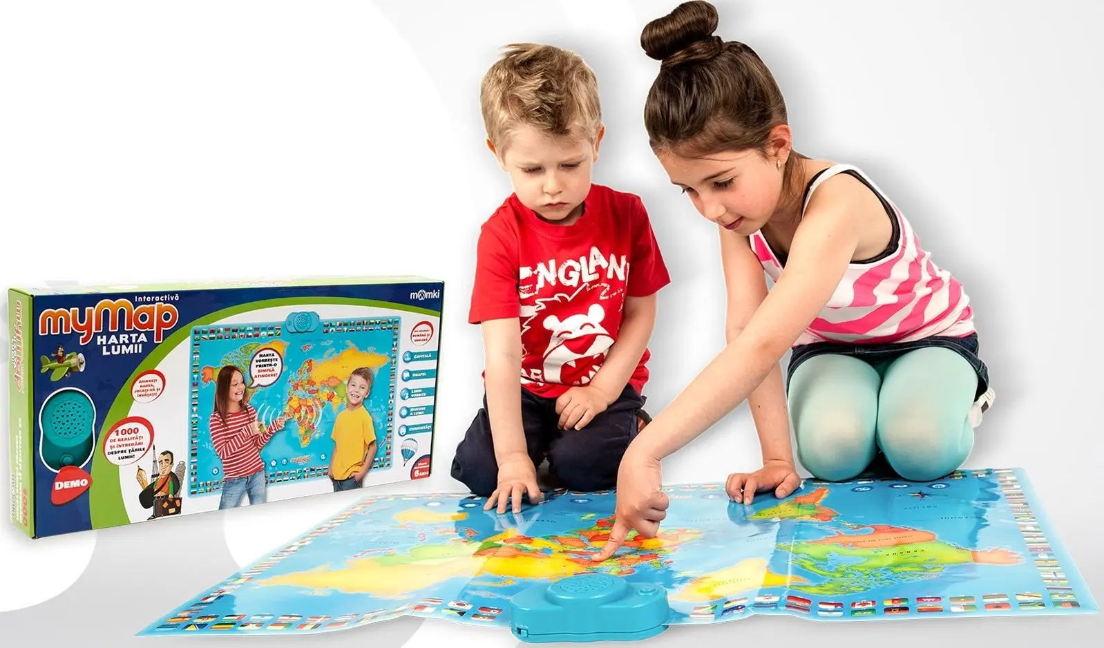 Harta lumii interactiva Momki MyMap ZN0001 (Blue) - 2