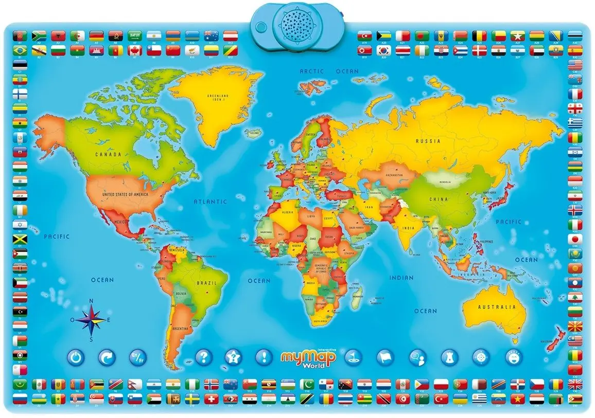 Harta lumii interactiva Momki MyMap ZN0001 (Blue)