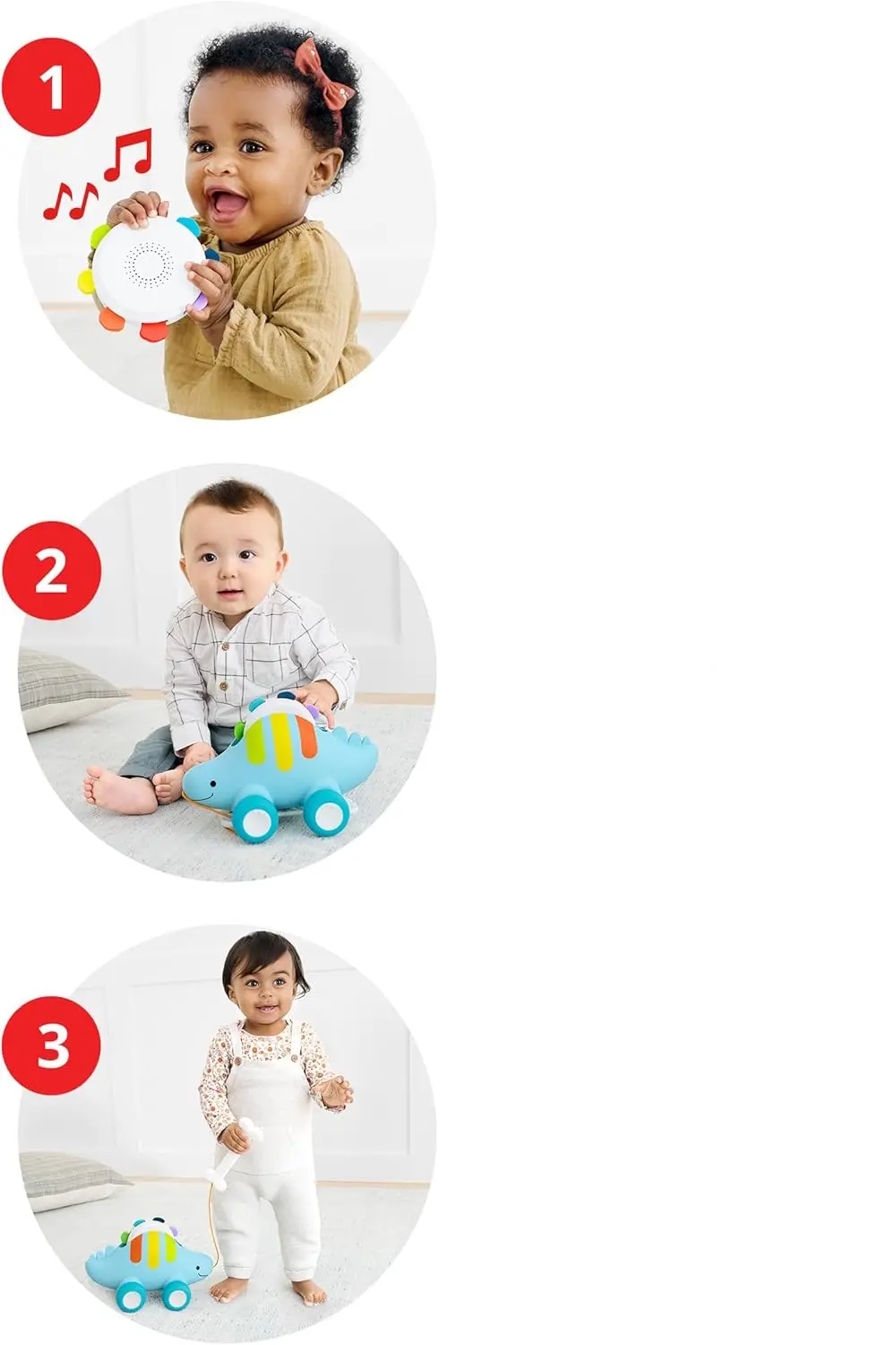 Игрушка на веревочке Skip Hop Explore&More Dinosaur (Blue) - 5