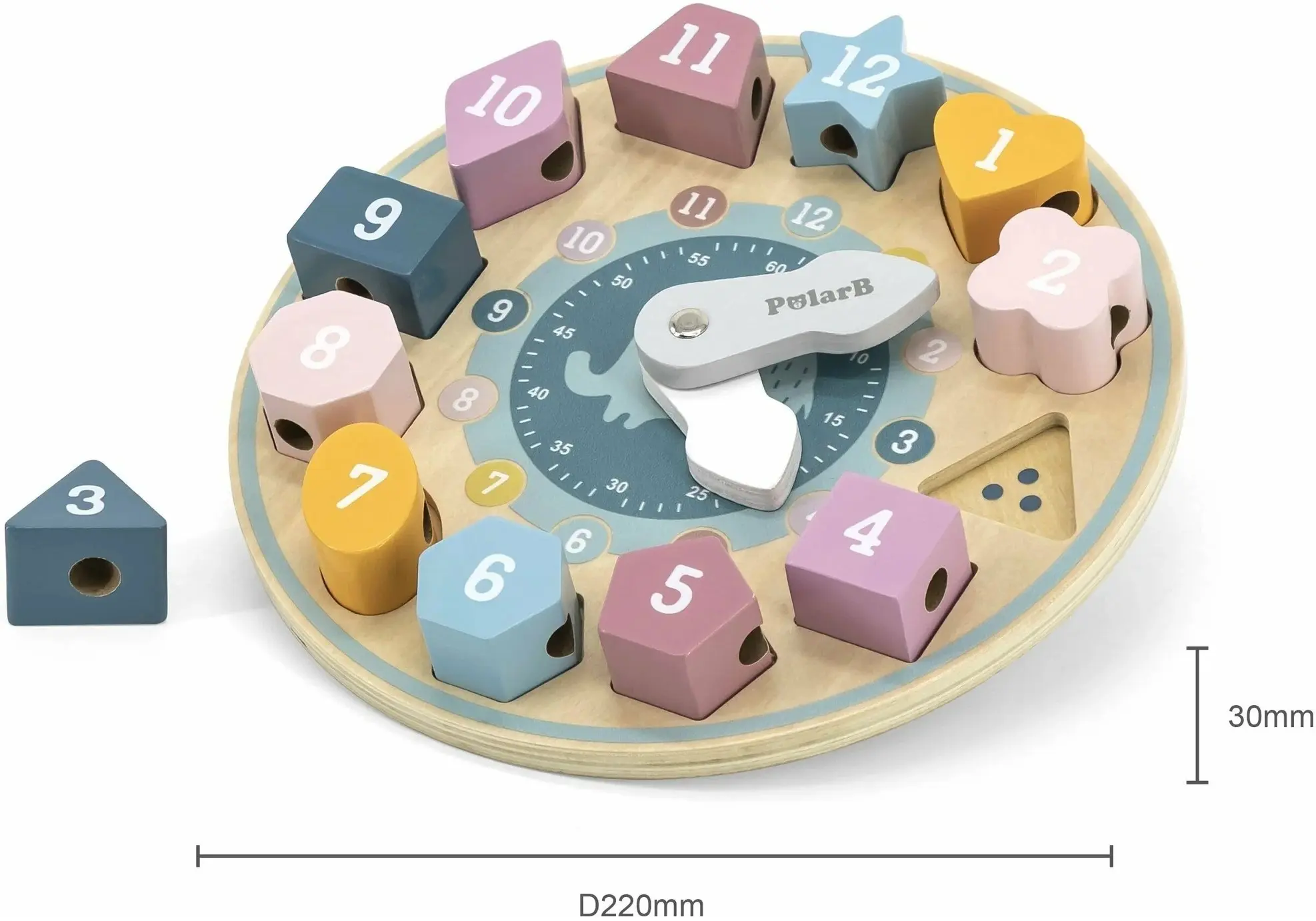 Сортер Viga Toys PolarB Shape Sorting Clock 44053