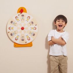 Tabla interactiva Viga Circle Wall Board Show (Wood/Orange) Thumb