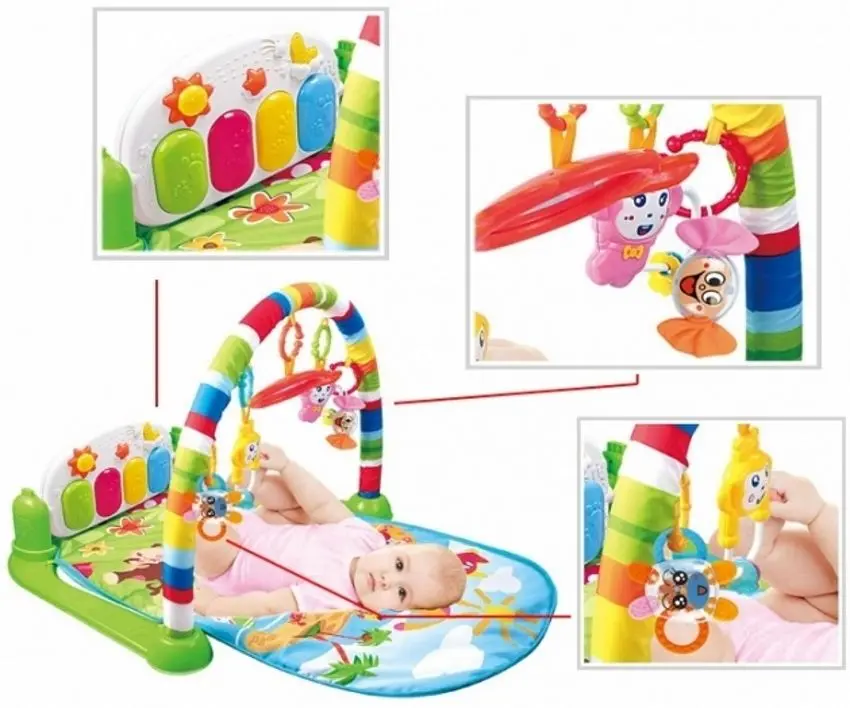 Covoras de joaca AliBibi Baby Piano MBH253661 (Blue/Green)