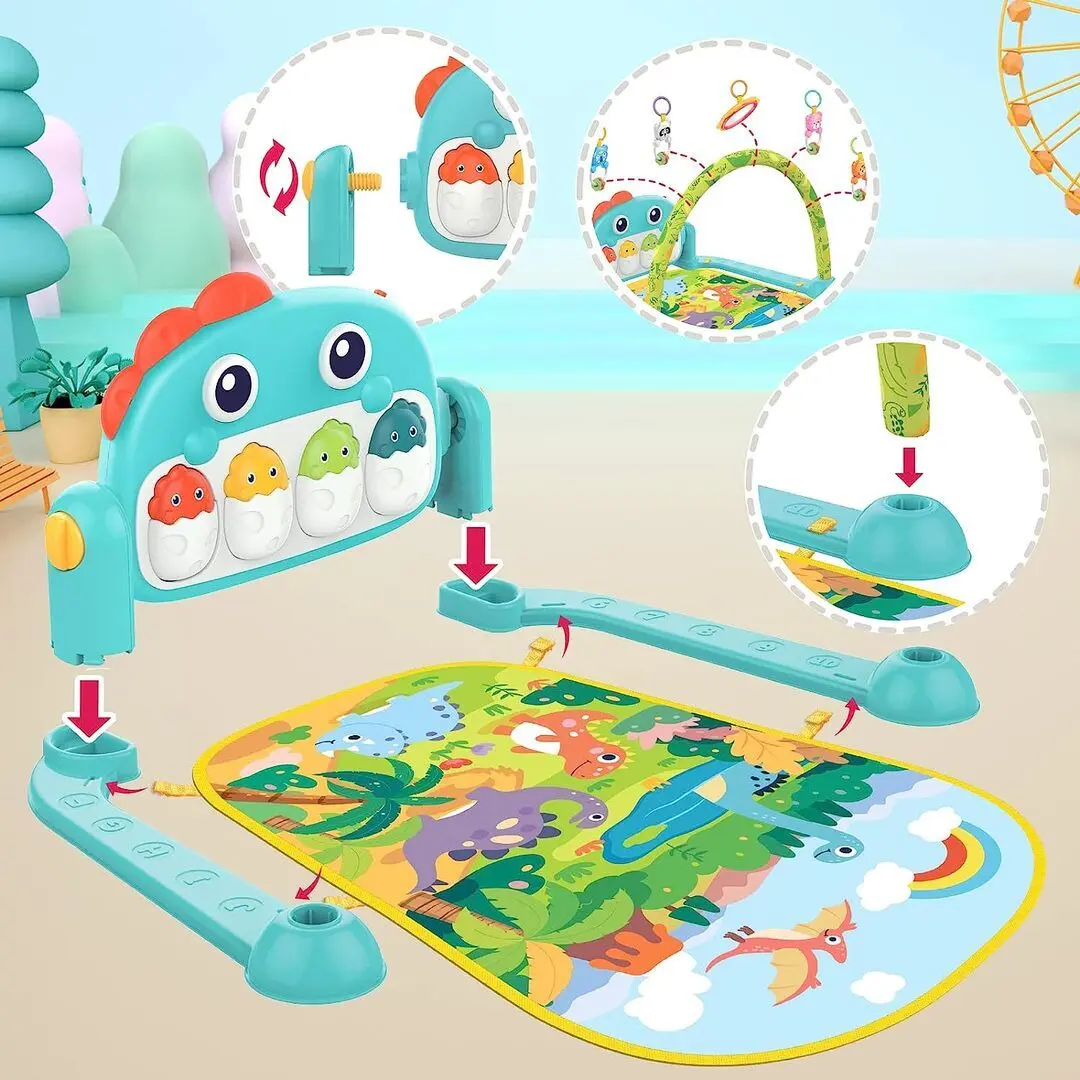 Игровой коврик Alibibi Dino MTH5283069 (Blue/Green)