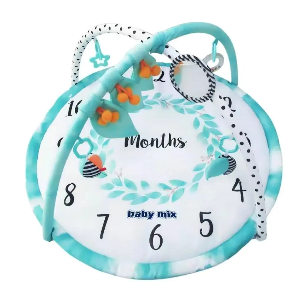 Covoras de joaca Baby Mix Months 46550 (White/Blue)