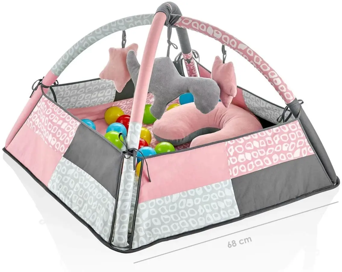 Covoras de joaca BabyJem Art-690 (Pink/Grey) - 2