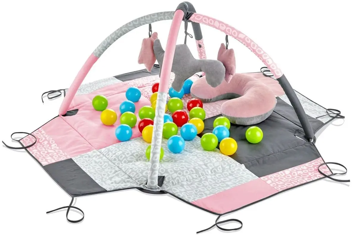 Covoras de joaca BabyJem Art-690 (Pink/Grey)
