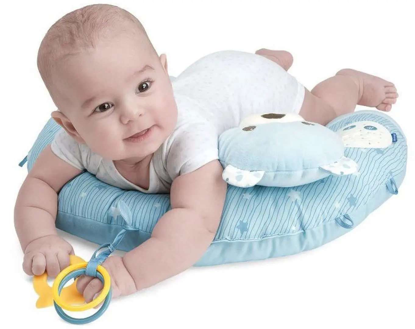 Covoras de joaca cu perna Chicco My First Nest (Blue)