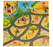 Covoras-puzzle Ecotoys Safari ECOEVA009 (Yellow/Black)