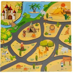 Covoras-puzzle Ecotoys Safari ECOEVA009 (Yellow/Black)