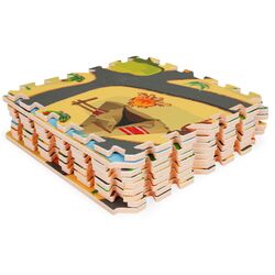 Covoras-puzzle Ecotoys Safari ECOEVA009 (Yellow/Black) Thumb