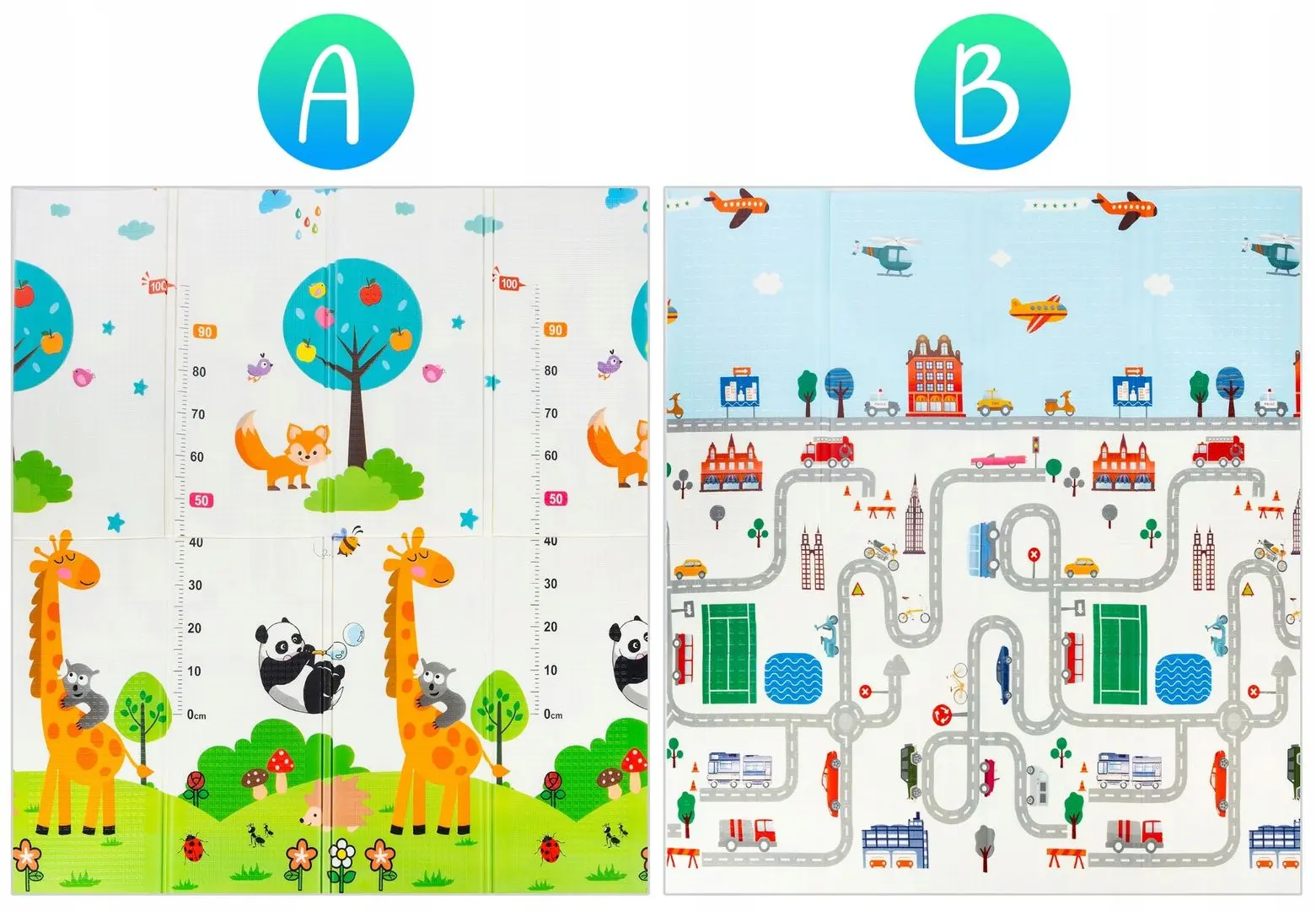 Covoras de joaca 2in1 Gotel V5C1 (White/Green) - 6