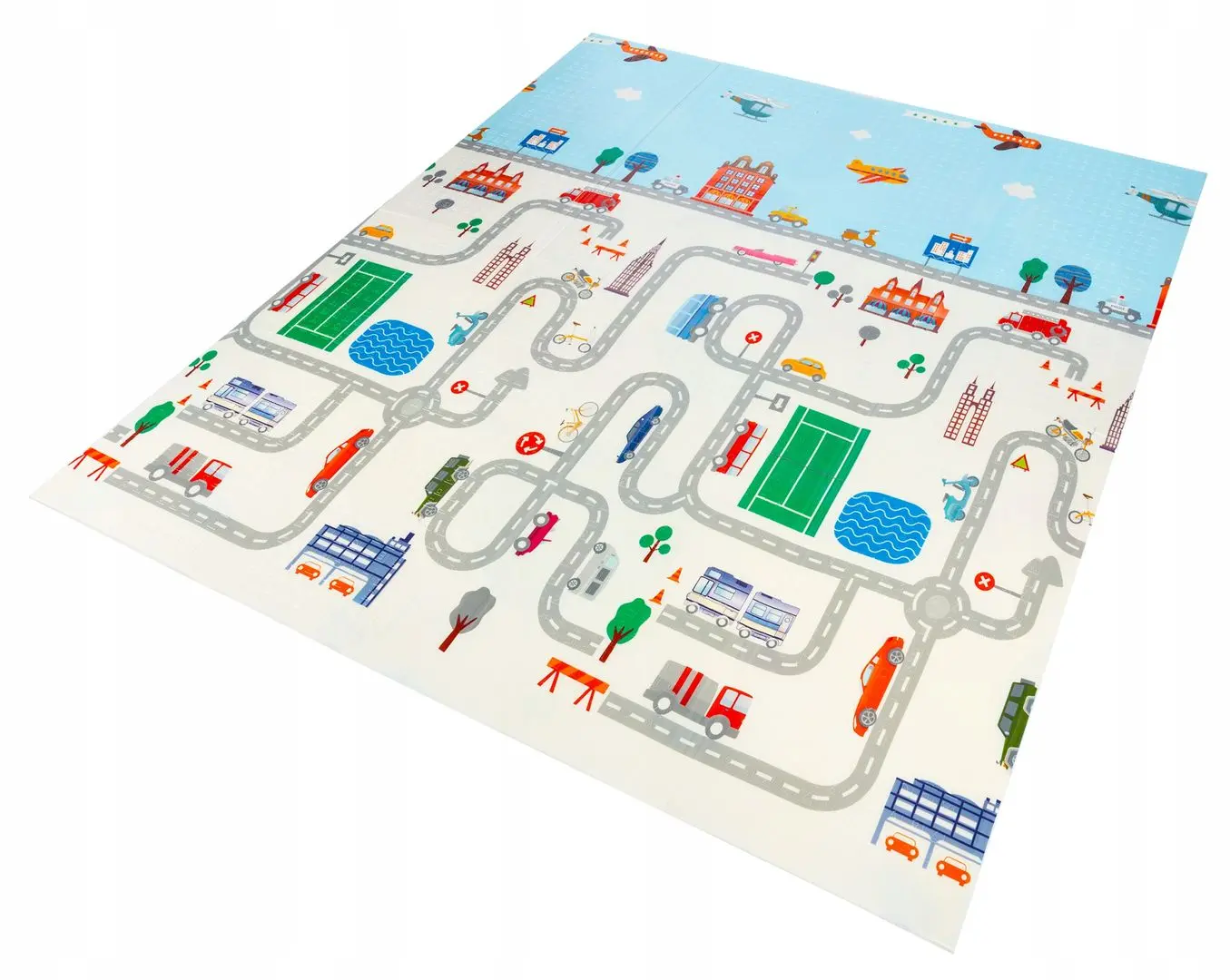 Covoras de joaca 2in1 Gotel V5C1 (White/Green) - 5