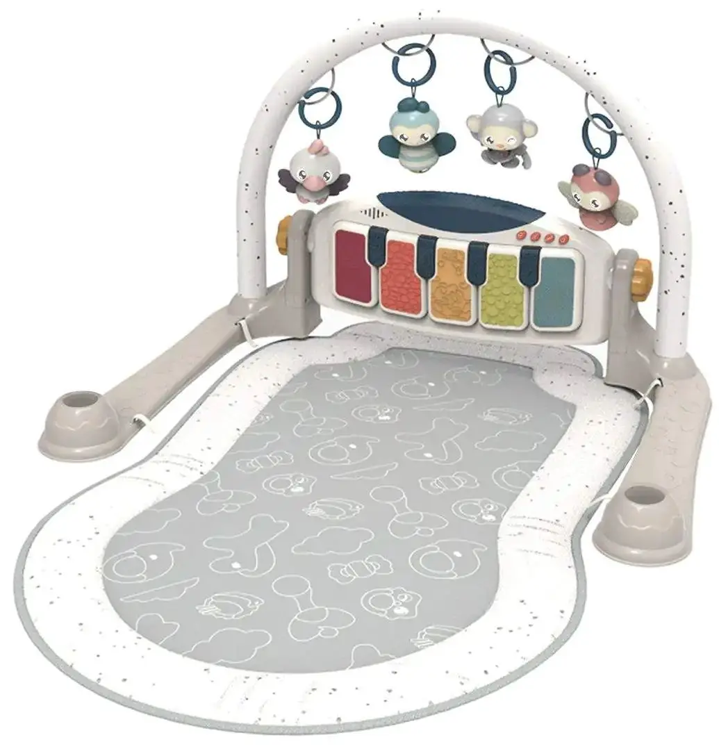 Covoras de joaca Kikka Boo Fluffy Clavier (Grey)