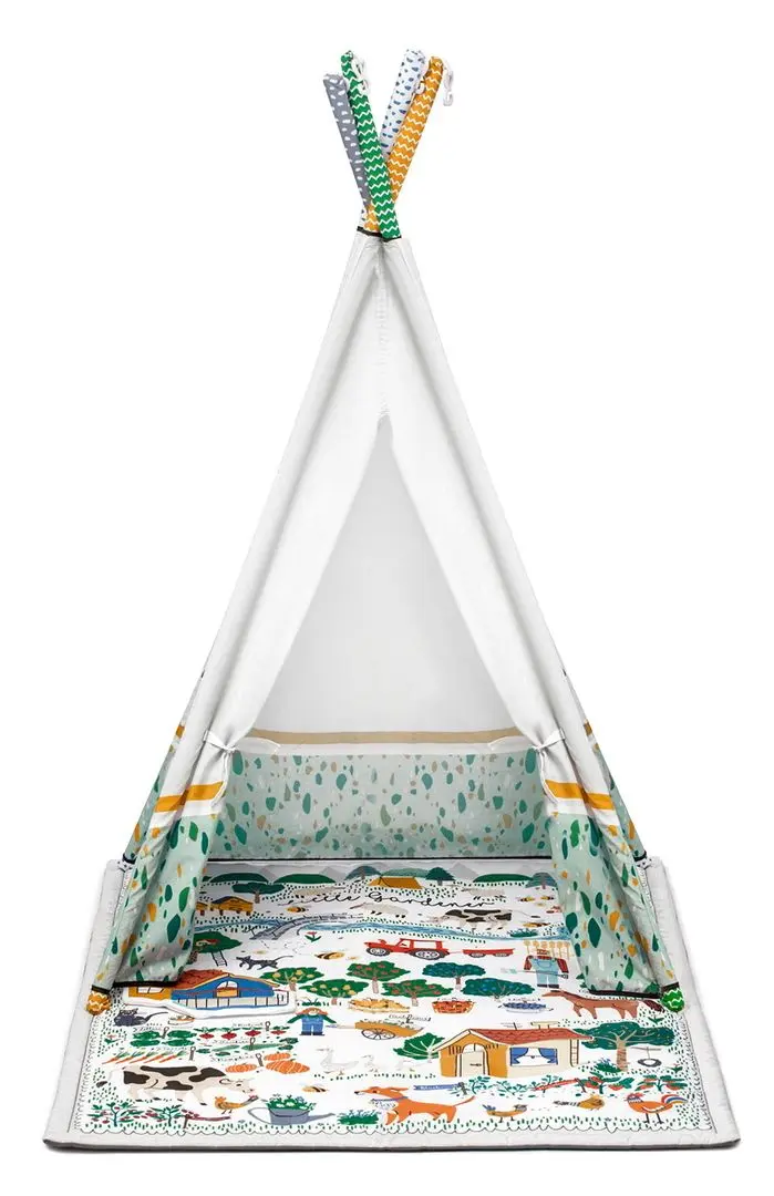 Covoras de joaca 3in1 KinderKraft Little Gardener (White)