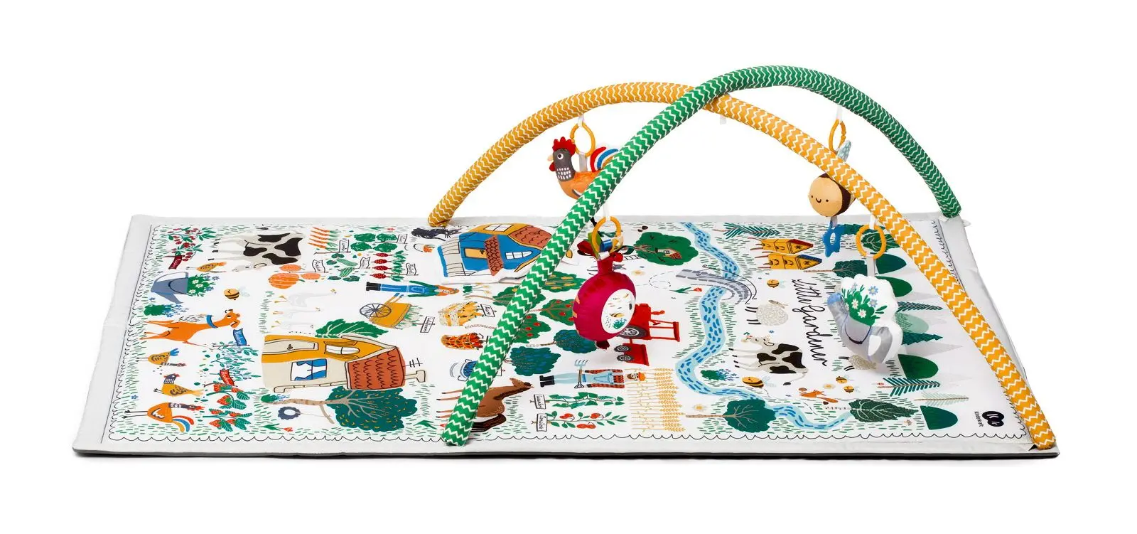 Covoras de joaca 3in1 KinderKraft Little Gardener (White)