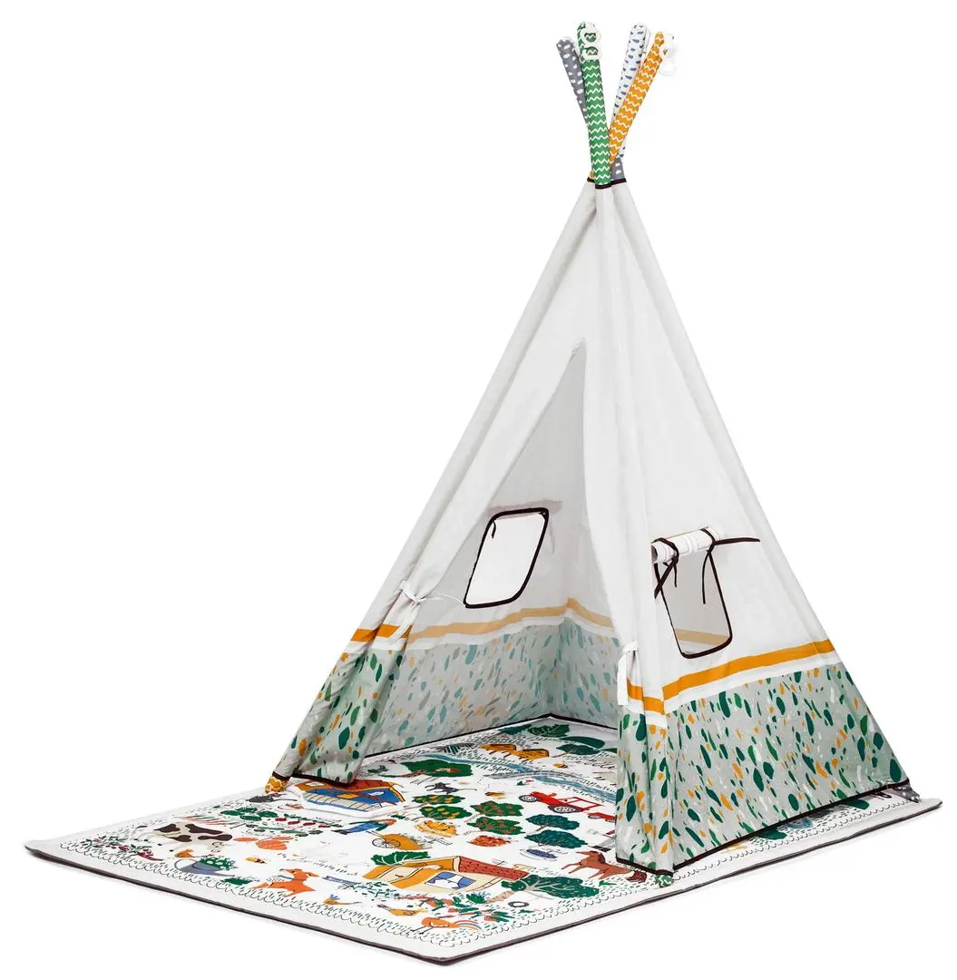 Covoras de joaca 3in1 KinderKraft Little Gardener (White)