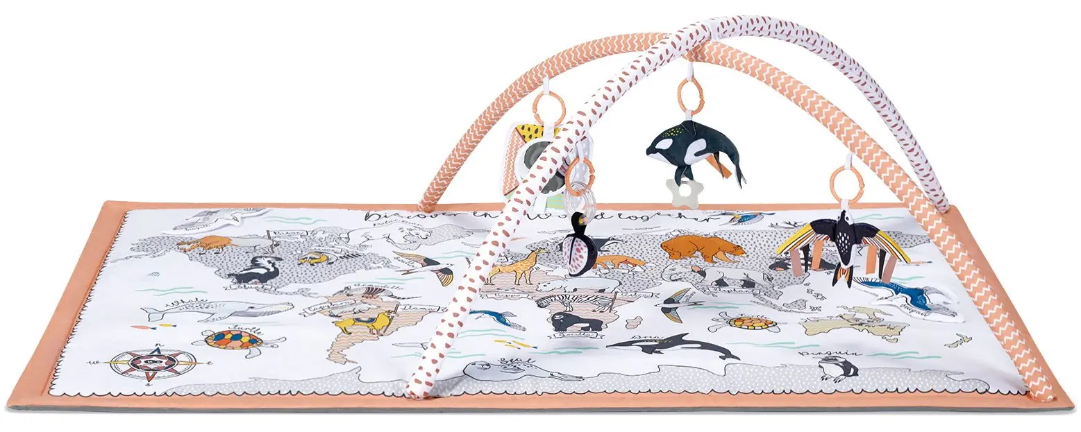 Covoras de joaca 3in1 KinderKraft Tippy (Beige/White) - 2