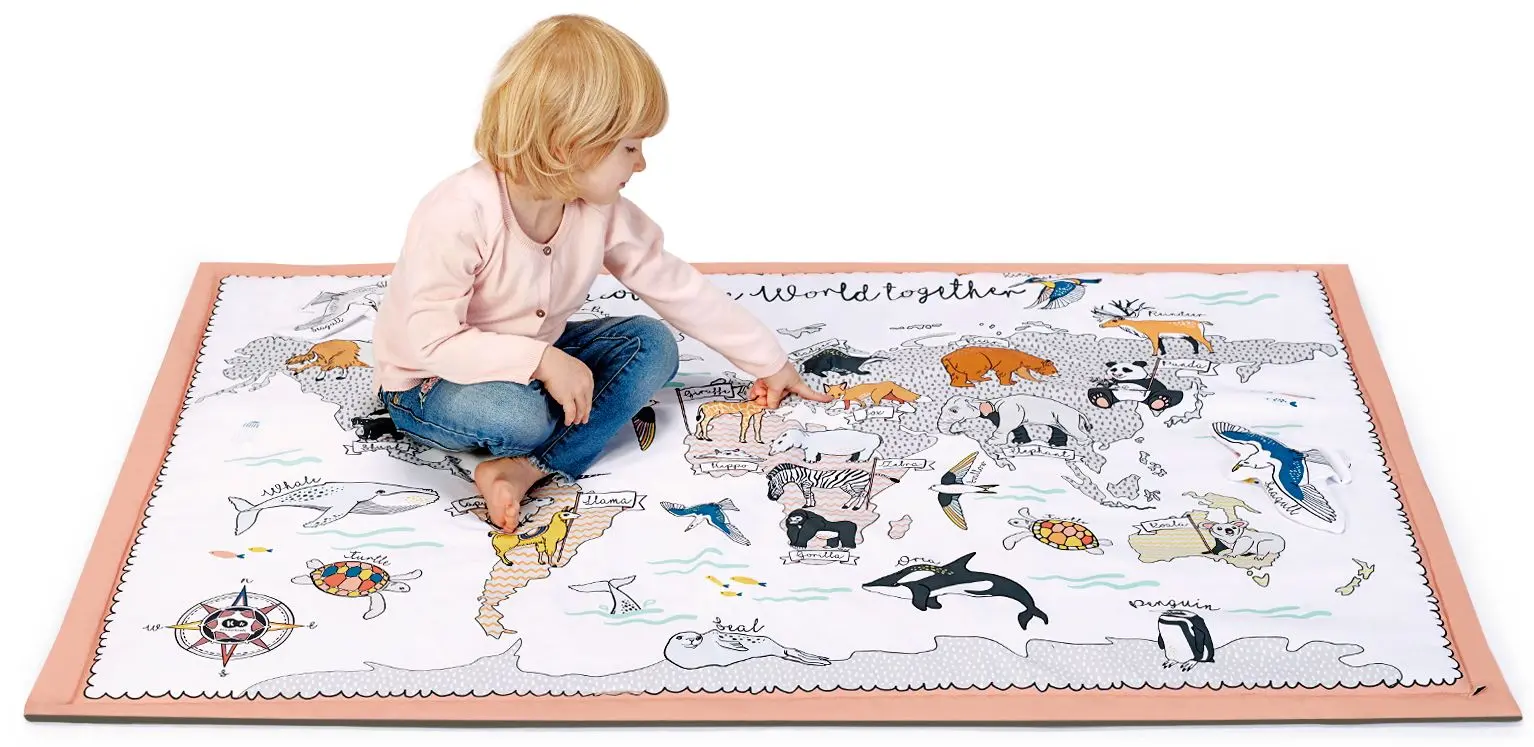 Covoras de joaca 3in1 KinderKraft Tippy (Beige/White) - 6