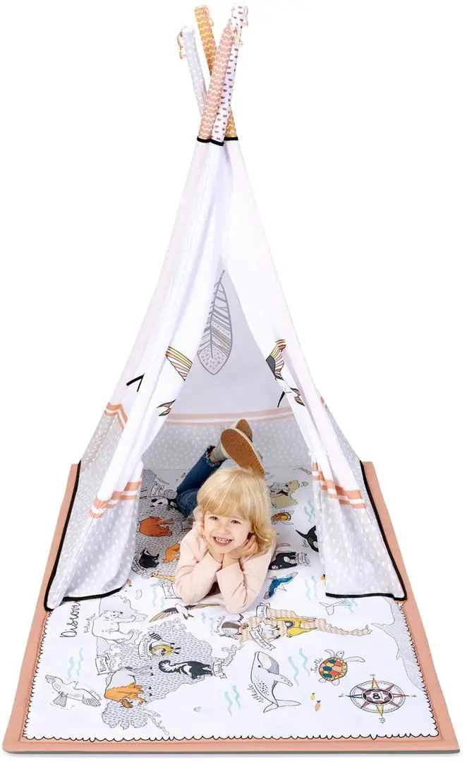 Covoras de joaca 3in1 KinderKraft Tippy (Beige/White) - 8