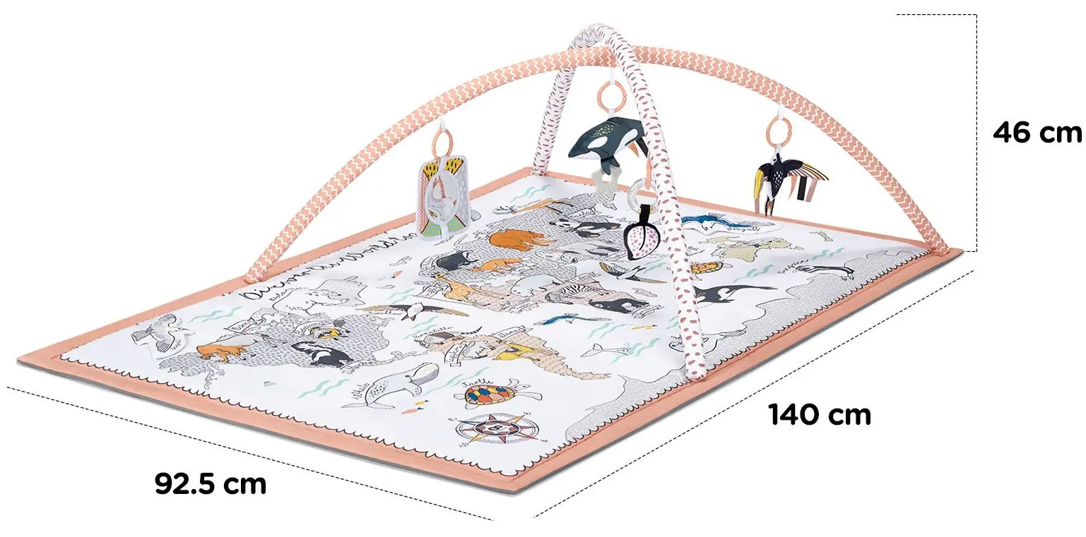 Covoras de joaca 3in1 KinderKraft Tippy (Beige/White) - 9