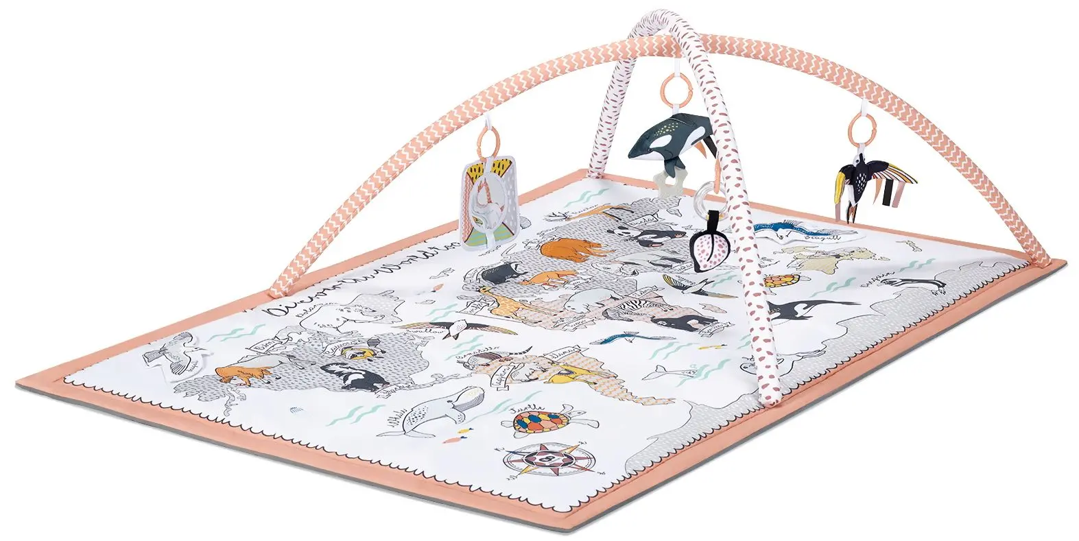 Covoras de joaca 3in1 KinderKraft Tippy (Beige/White)