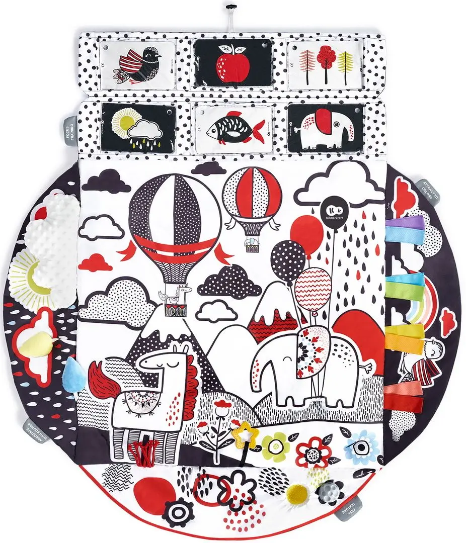 Covoras de joaca KinderKraft 4Smart (White/Black) - 4