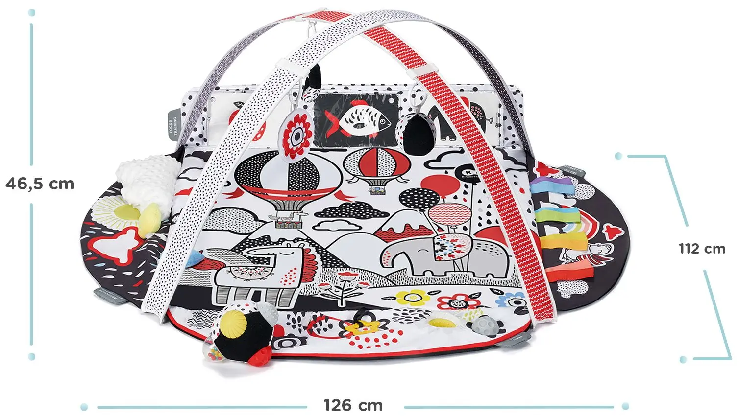 Covoras de joaca KinderKraft 4Smart (White/Black) - 8
