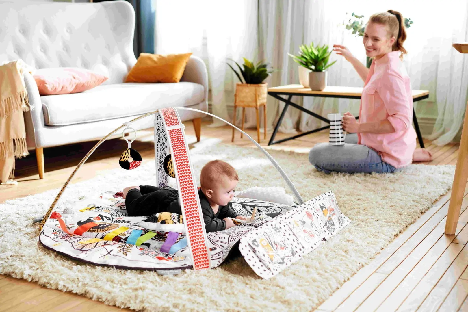 Covoras de joaca Kinderkraft Edumee (White) - 7