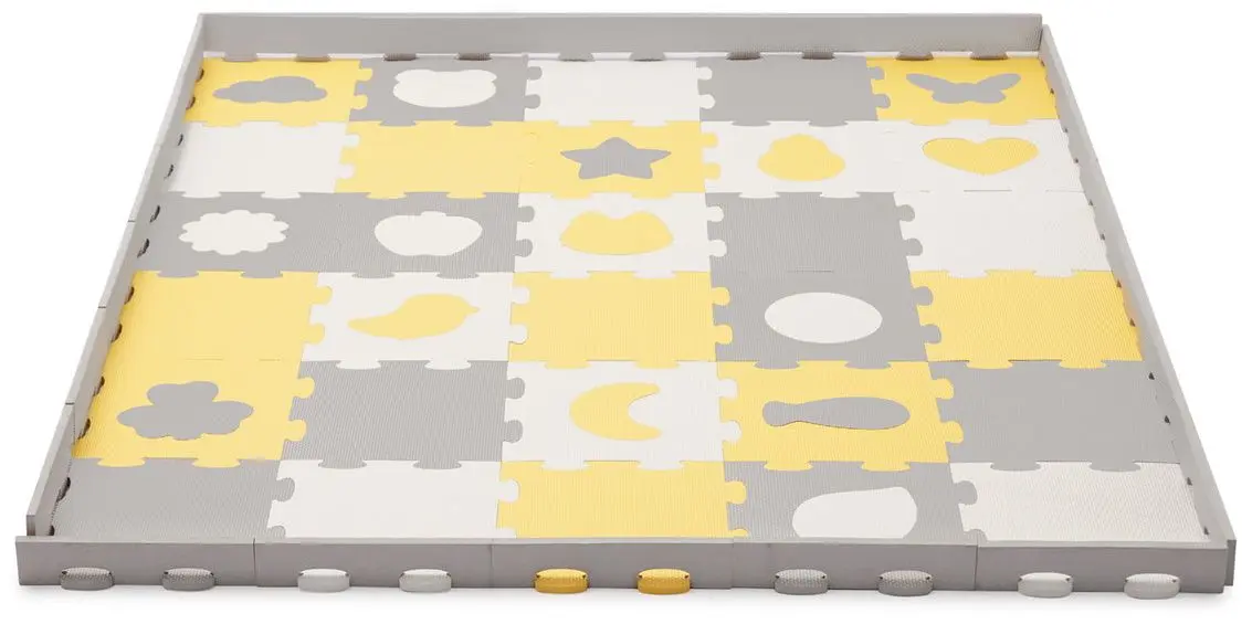 Covoras de joaca Kinderkraft Luno Shapes (Yellow/Grey) - 4