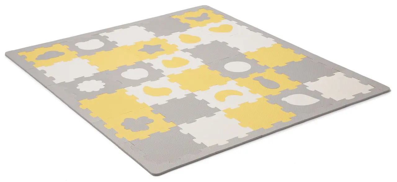Covoras de joaca Kinderkraft Luno Shapes (Yellow/Grey)