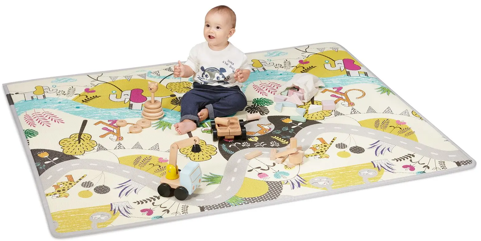 Covoras de joaca KinderKraft Matty (Grey/Yellow) - 6