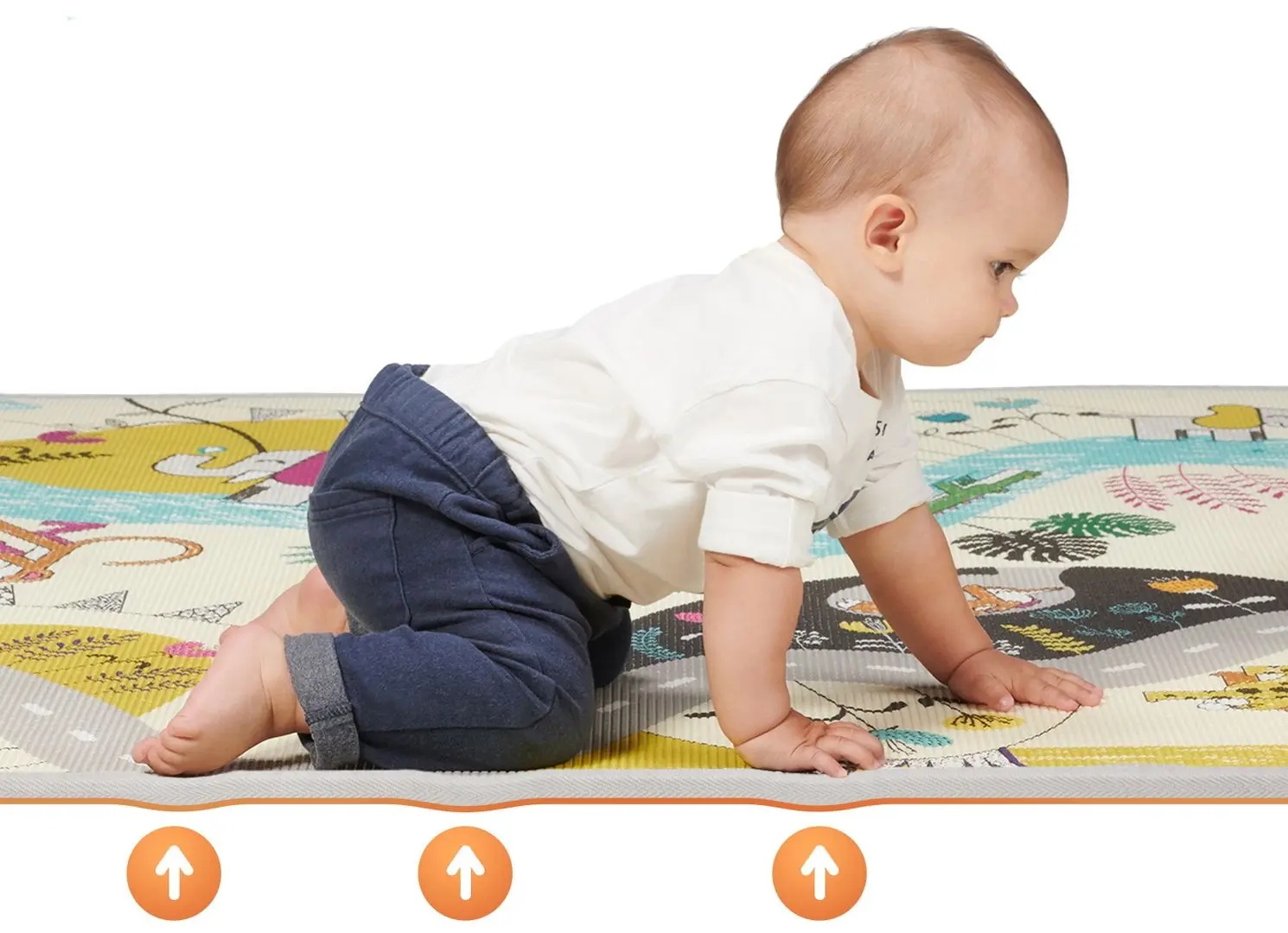 Covoras de joaca KinderKraft Matty (Grey/Yellow) - 8