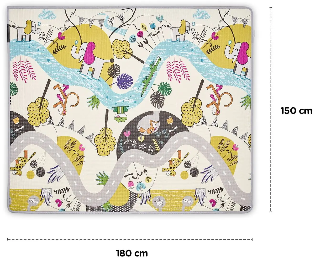 Covoras de joaca KinderKraft Matty (Grey/Yellow) - 10