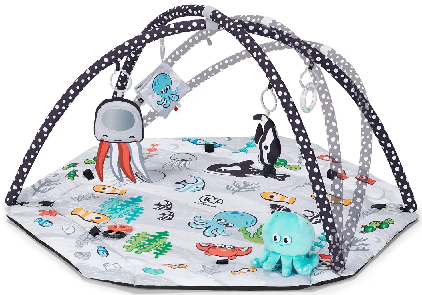 Covoras de joaca KinderKraft Sea Land (Black/White)