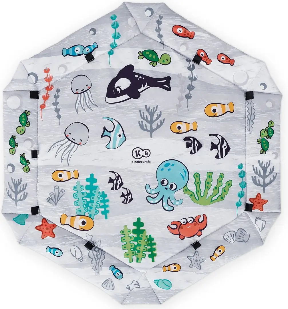 Covoras de joaca KinderKraft Sea Land (Black/White)