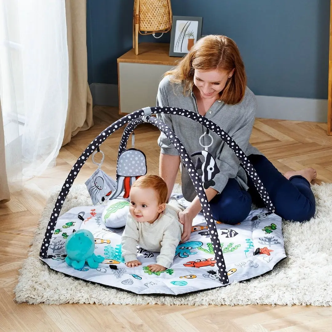 Covoras de joaca KinderKraft Sea Land (Black/White)