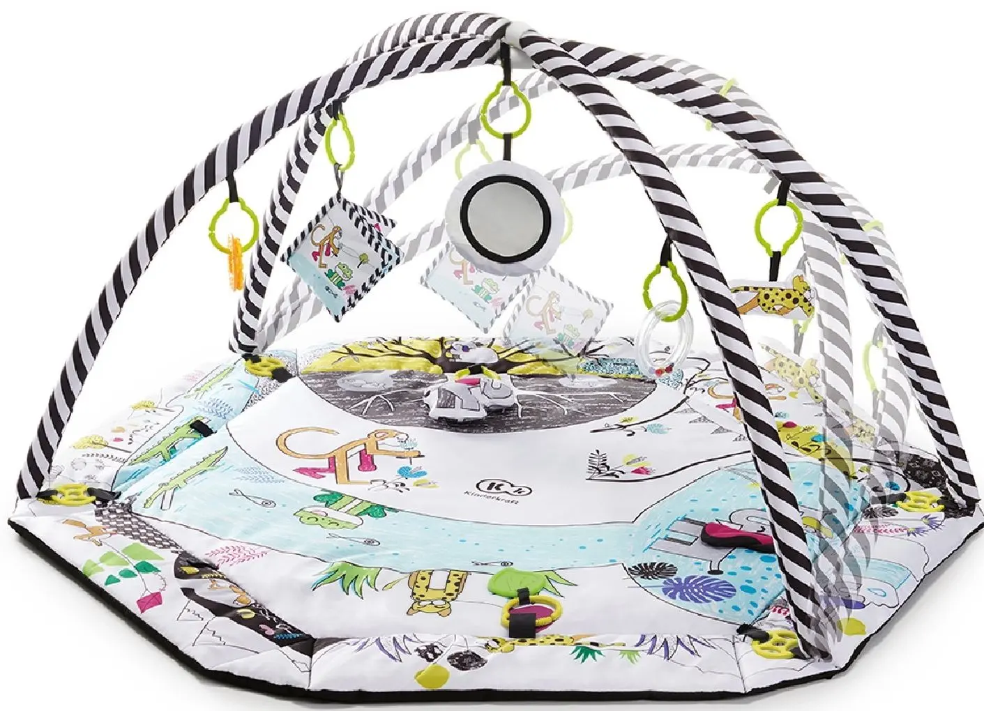Covoras de joaca KinderKraft Smartplay (White/black) - 2