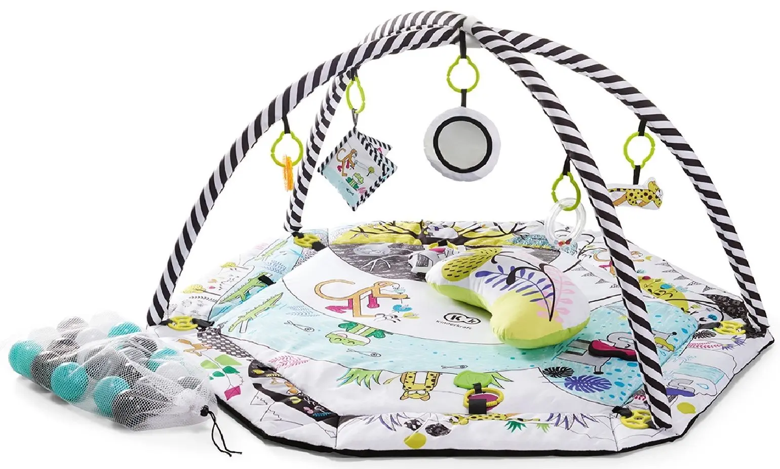 Covoras de joaca KinderKraft Smartplay (White/black) - 4