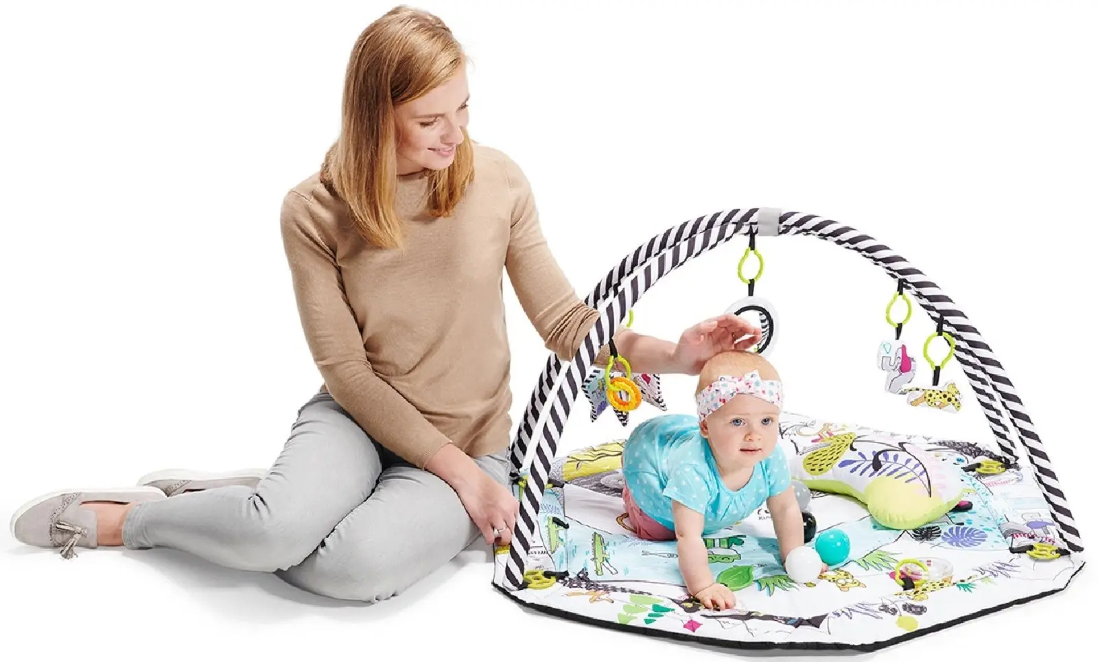 Covoras de joaca KinderKraft Smartplay (White/black) - 5