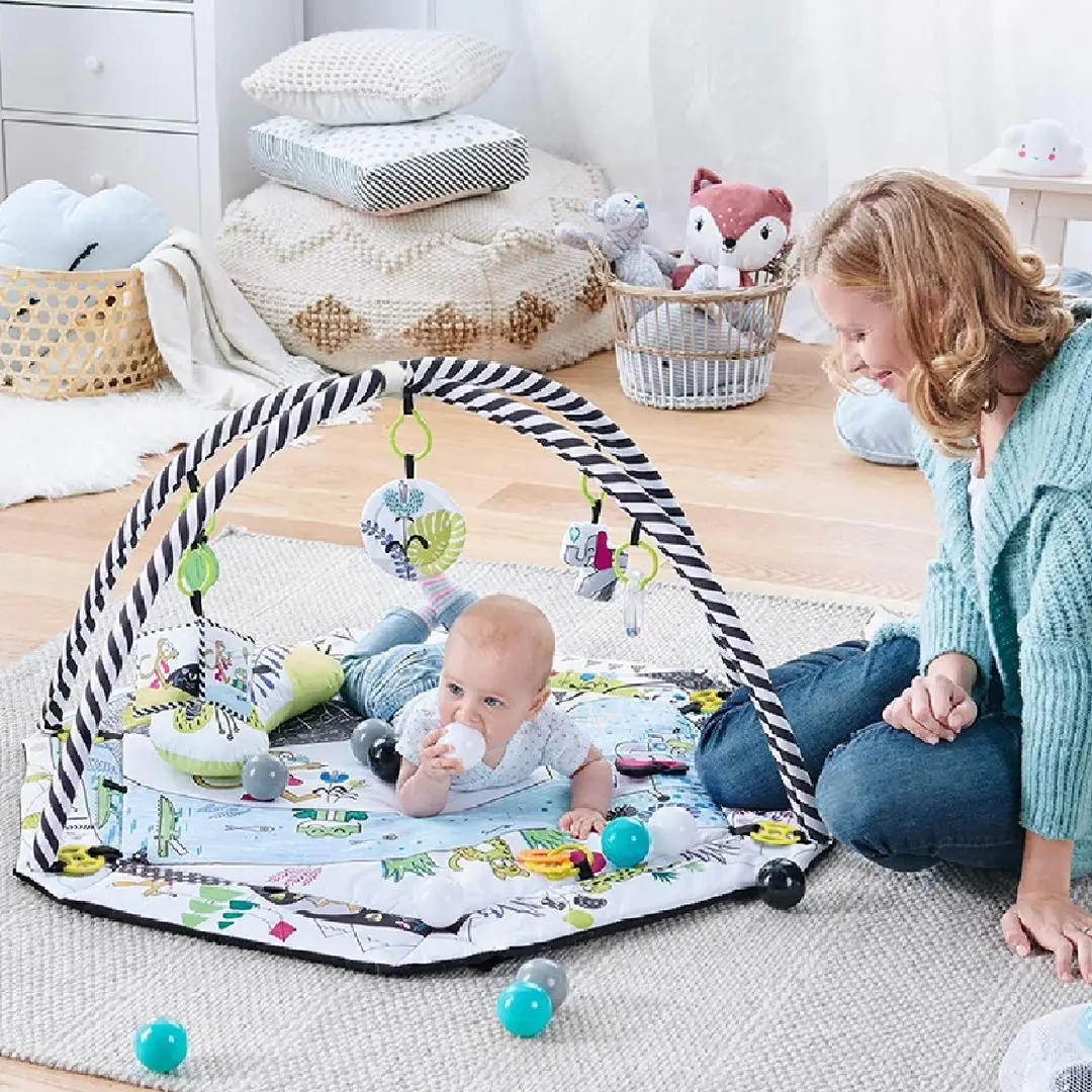 Covoras de joaca KinderKraft Smartplay (White/black) - 6