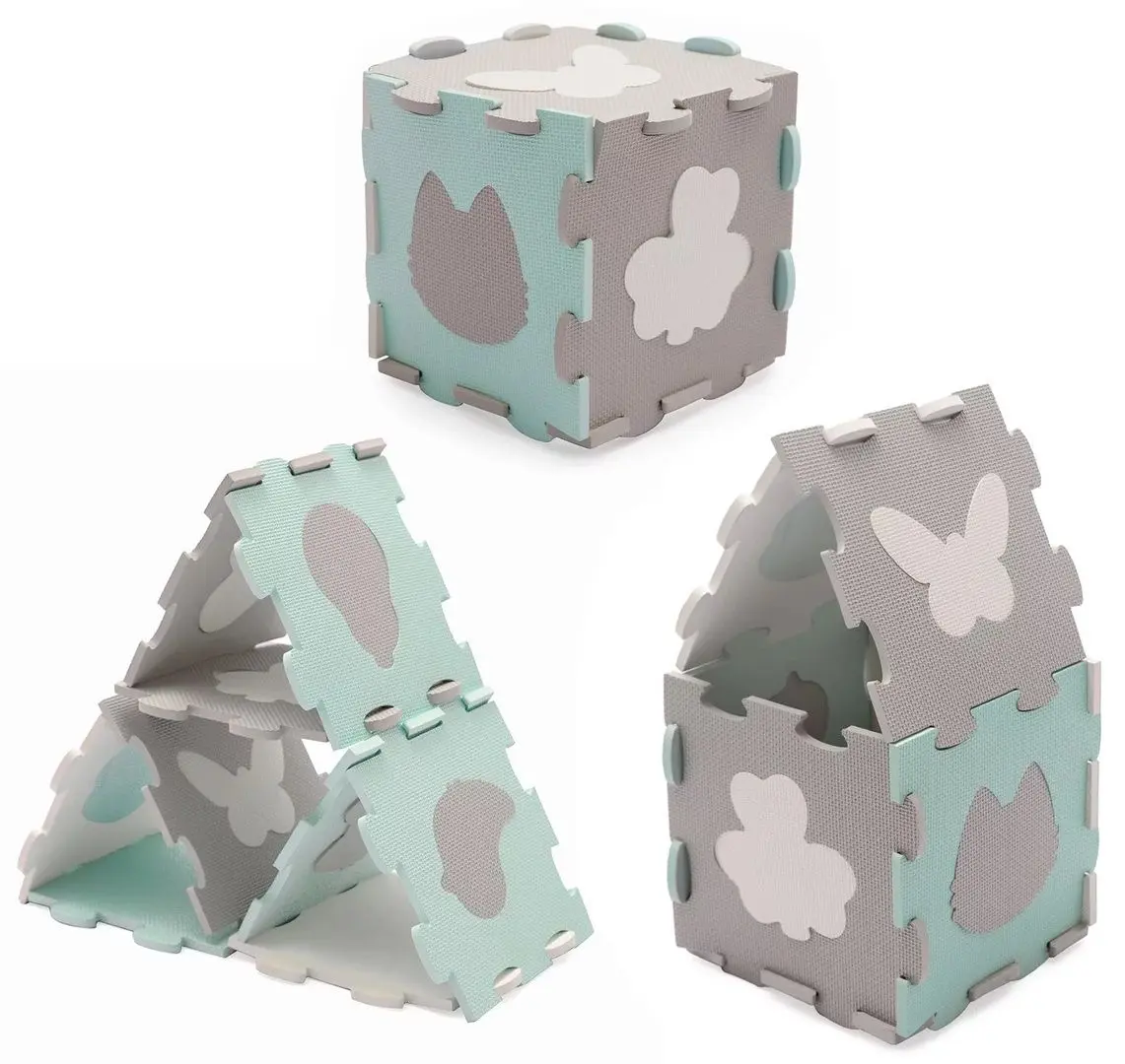 Covoras- puzzle Kinderkraft Luno Shapes (Mint) - 2
